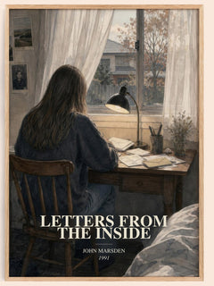 Letters from the inside watercolour book poster by John Marsden – framed literary art print
