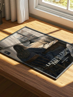 Letters from the inside watercolour book poster framed on wall – young adult wall art