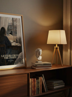 Letters from the inside watercolour print on bookshelf – John Marsden fan gift