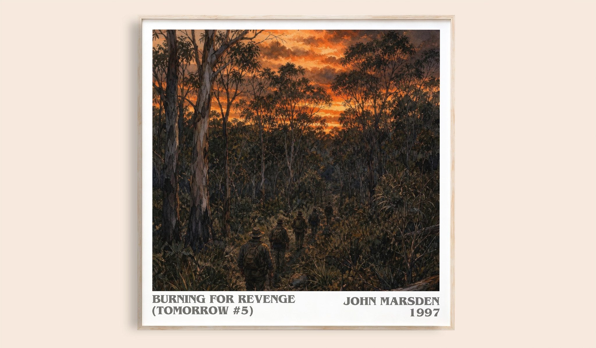 Burning for revenge (Tomorrow #5) Literary Art Print by John Marsden