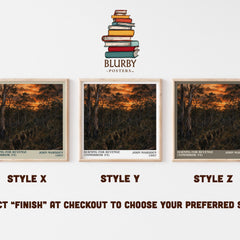 Burning for revenge (Tomorrow #5) literary print in frame leaning in hallway – young adult wall art