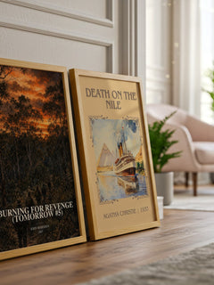 Burning for revenge (Tomorrow #5) watercolour print framed by window – literary home decor