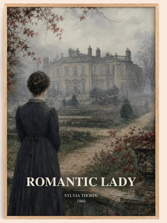 Romantic Lady watercolour book poster by Sylvia Thorpe – framed literary art print
