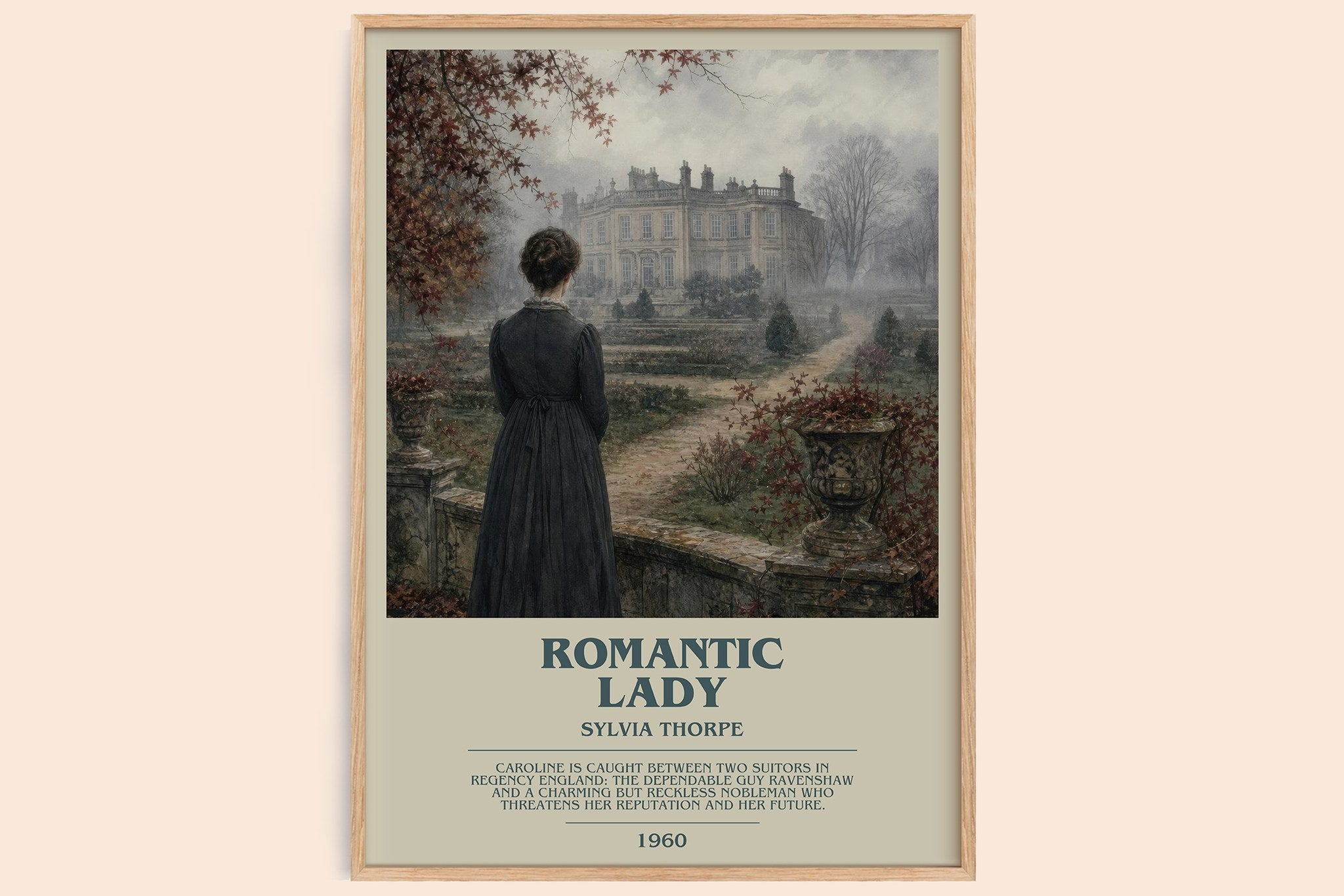 Romantic Lady Bookish Wall Art by Sylvia Thorpe