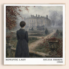 Romantic Lady literary book poster by Sylvia Thorpe – framed literary art print