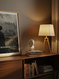 Romantic Lady watercolour print on bookshelf – Sylvia Thorpe fan gift