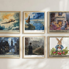 Romantic Lady literary art print colour and style options – Sylvia Thorpe book art