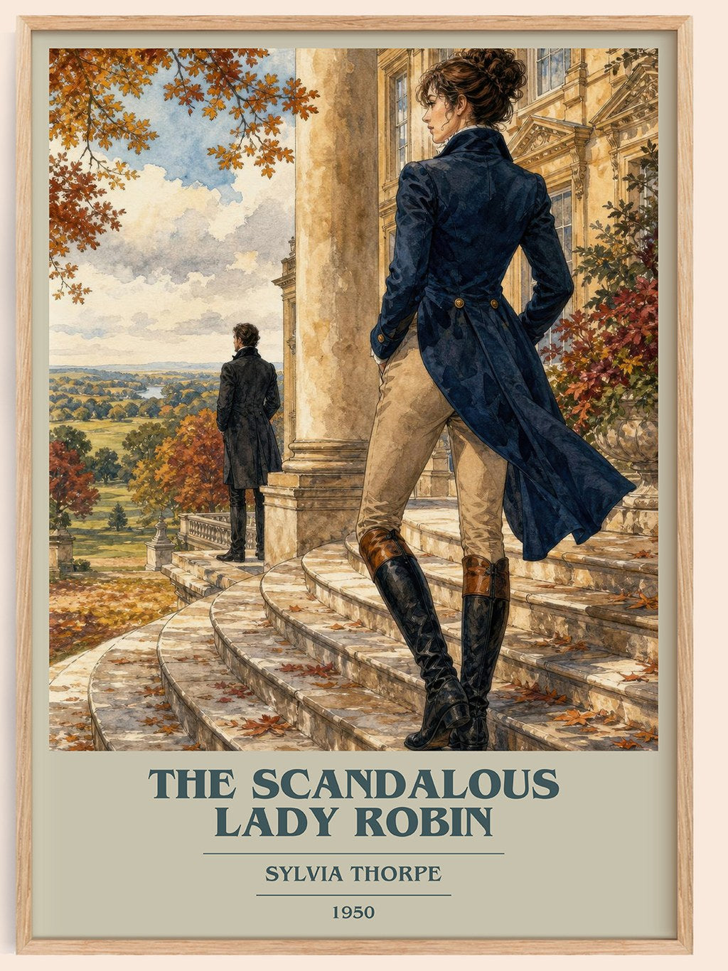The Scandalous Lady Robin book cover book poster by Sylvia Thorpe – framed literary art print