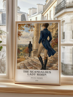 The Scandalous Lady Robin book cover poster colour and style options – Sylvia Thorpe book art