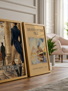 The Scandalous Lady Robin watercolour print framed by window – literary home decor