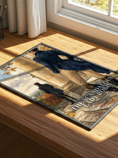 The Scandalous Lady Robin watercolour book poster framed on wall – romance wall art