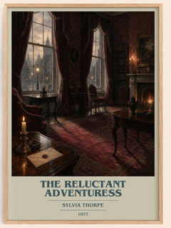 The Reluctant Adventuress book cover book poster by Sylvia Thorpe – framed literary art print