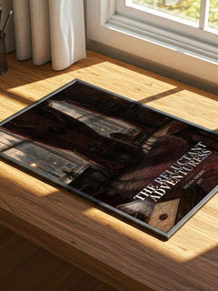 The Reluctant Adventuress watercolour book poster framed on wall – historical fiction wall art