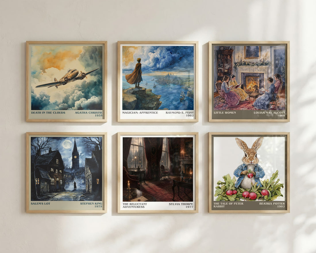 The Reluctant Adventuress literary art print colour and style options – Sylvia Thorpe book art