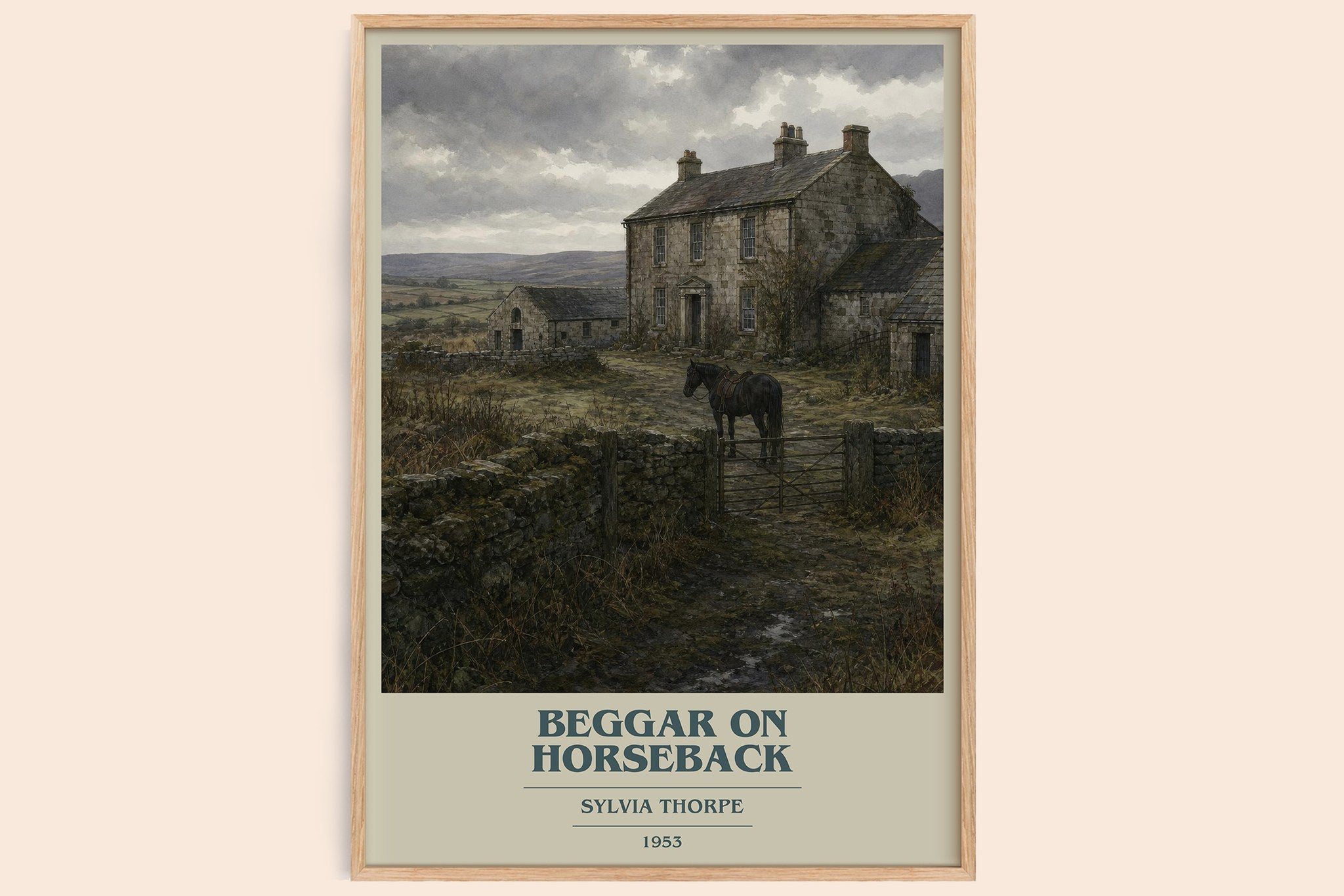 Beggar on Horseback Book Cover Poster by Sylvia Thorpe