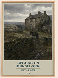 Beggar on Horseback book cover book poster by Sylvia Thorpe – framed literary art print