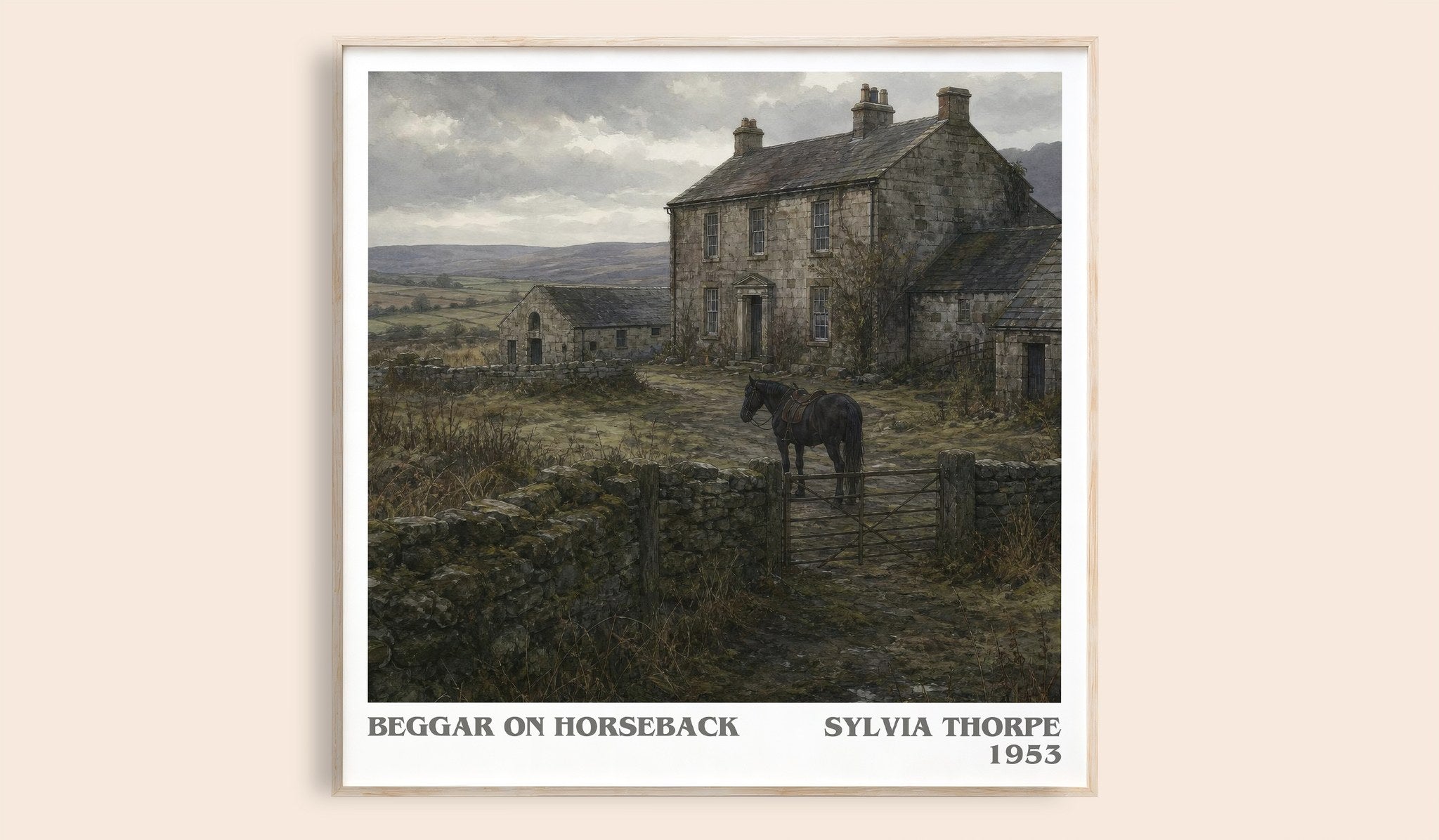 Beggar on Horseback Literary Art Print by Sylvia Thorpe