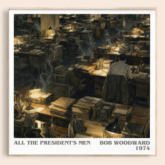 All the President's Men literary book poster by Bob Woodward – framed literary art print
