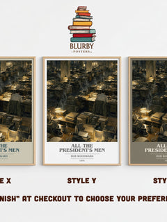 All the President's Men book cover print in frame leaning in hallway – non fiction wall art