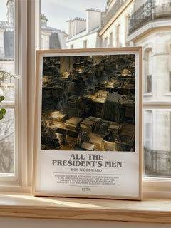 All the President's Men bookish poster colour and style options – Bob Woodward book art
