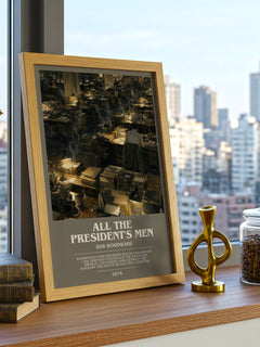 All the President's Men bookish print framed by window – literary home decor
