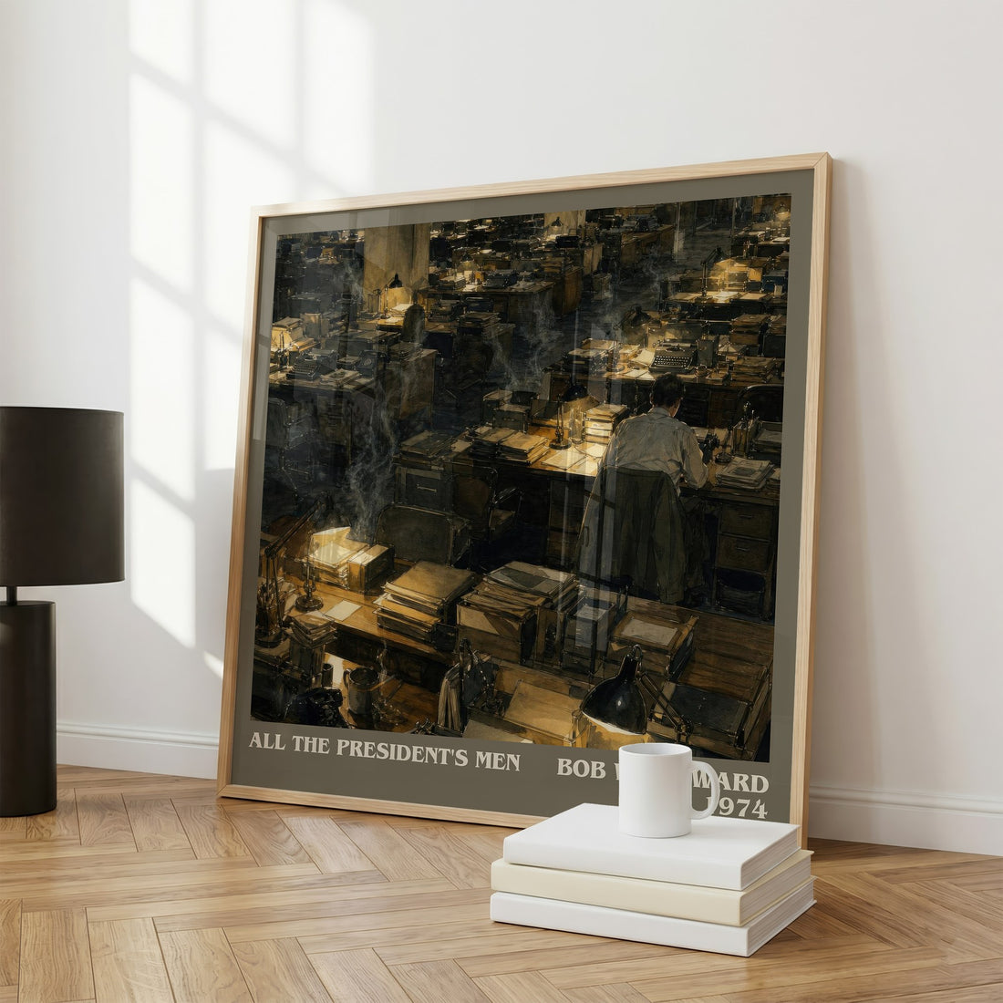 All the President's Men literary print framed by window – literary home decor