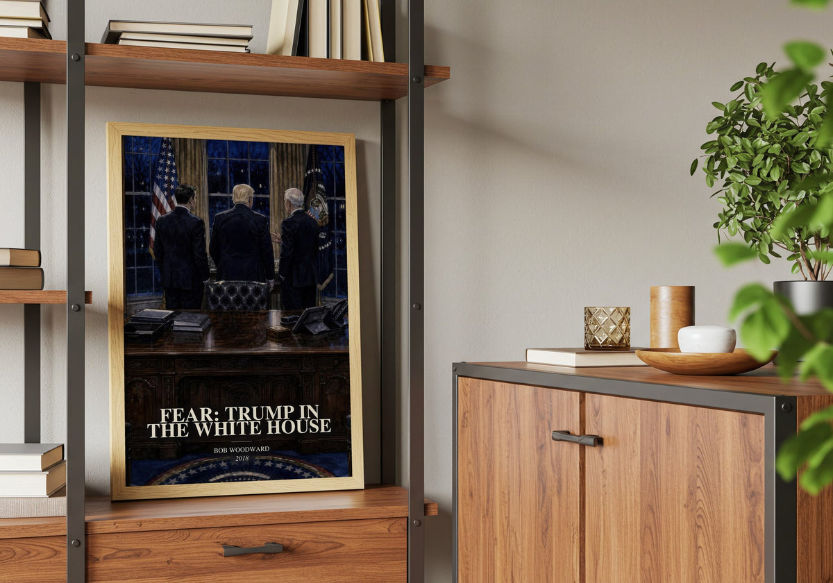 Fear: Trump in the White House book watercolour illustration paper finish options – matte satin gloss