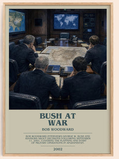 Bush at war bookish book poster by Bob Woodward – framed literary art print