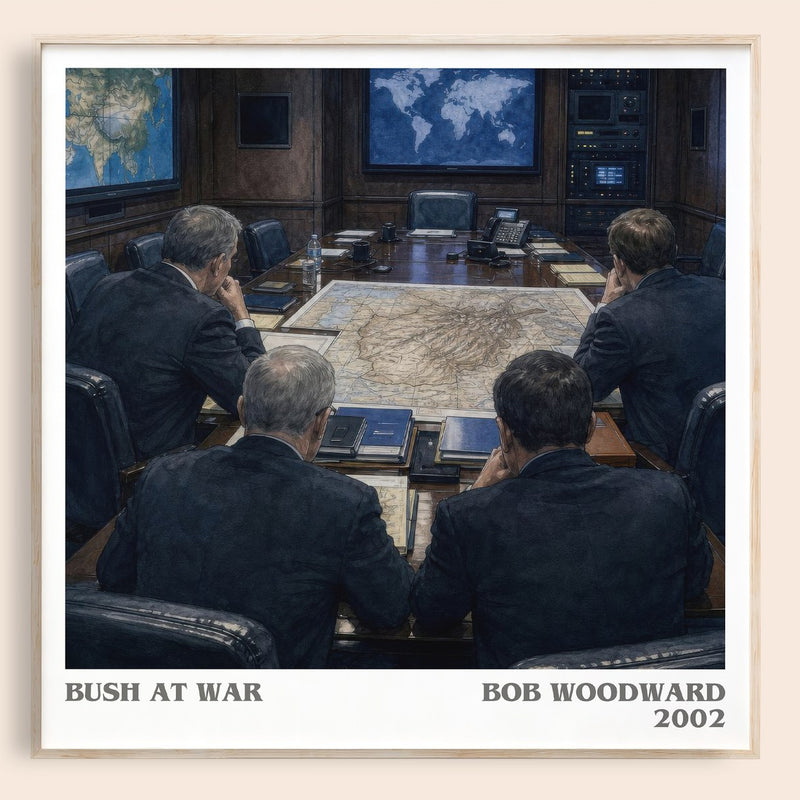 Bush at war literary book poster by Bob Woodward – framed literary art print