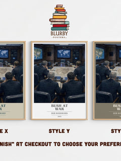 Bush at war book cover print in frame leaning in hallway – non fiction wall art