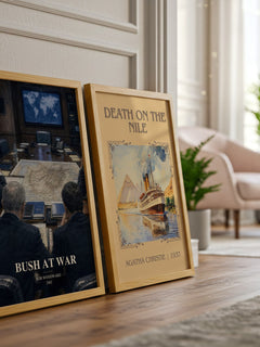 Bush at war watercolour print framed by window – literary home decor