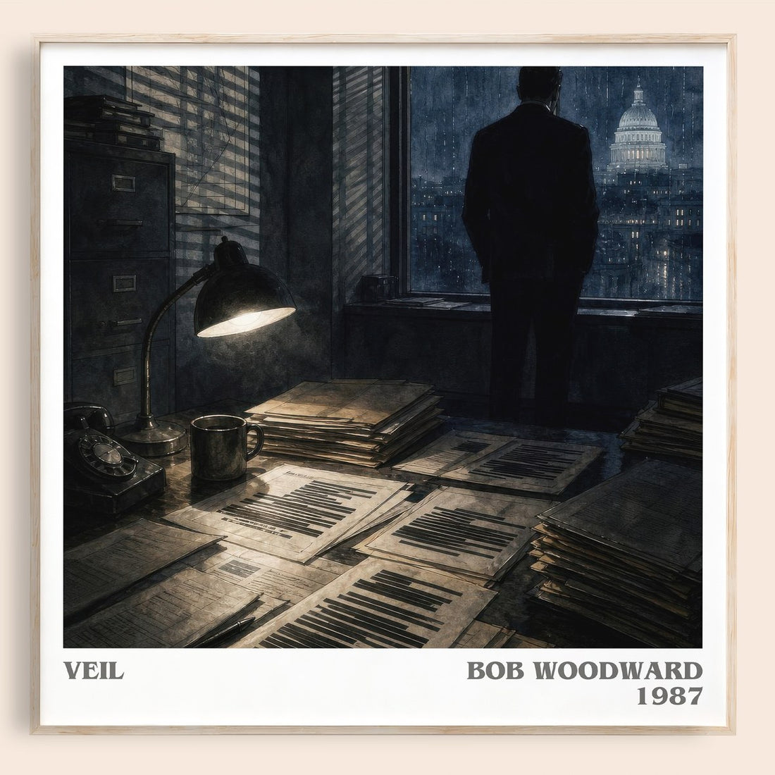 Veil literary book poster by Bob Woodward – framed literary art print