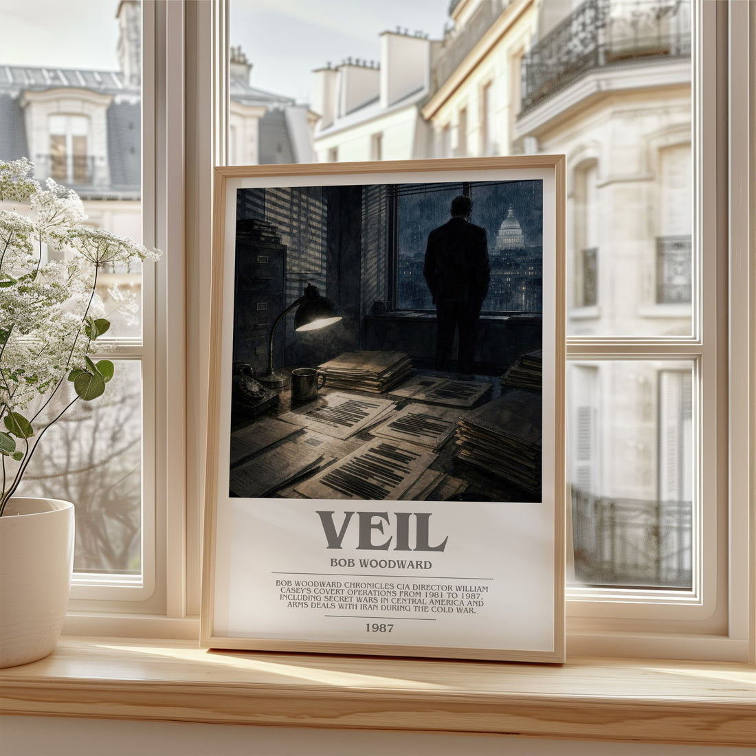 Veil bookish poster colour and style options – Bob Woodward book art