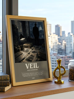 Veil bookish print framed by window – literary home decor