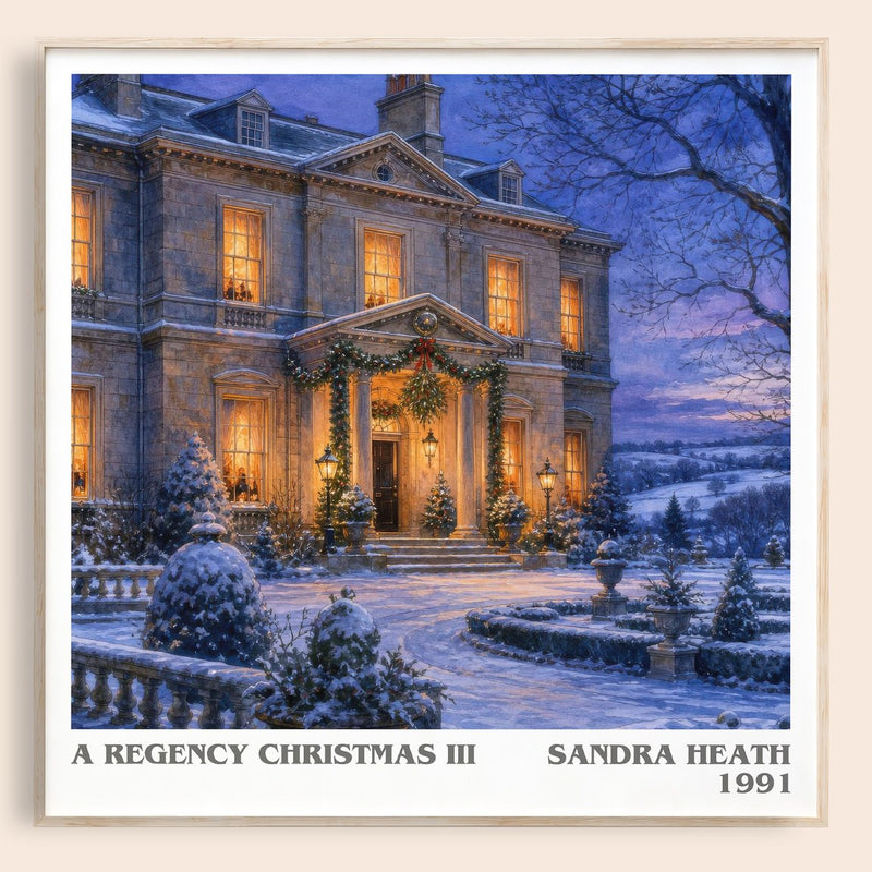 A Regency Christmas III literary book poster by Sandra Heath – framed literary art print