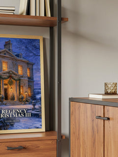 A Regency Christmas III book watercolour illustration paper finish options – matte satin gloss