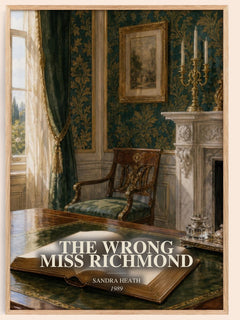 The Wrong Miss Richmond watercolour book poster by Sandra Heath – framed literary art print