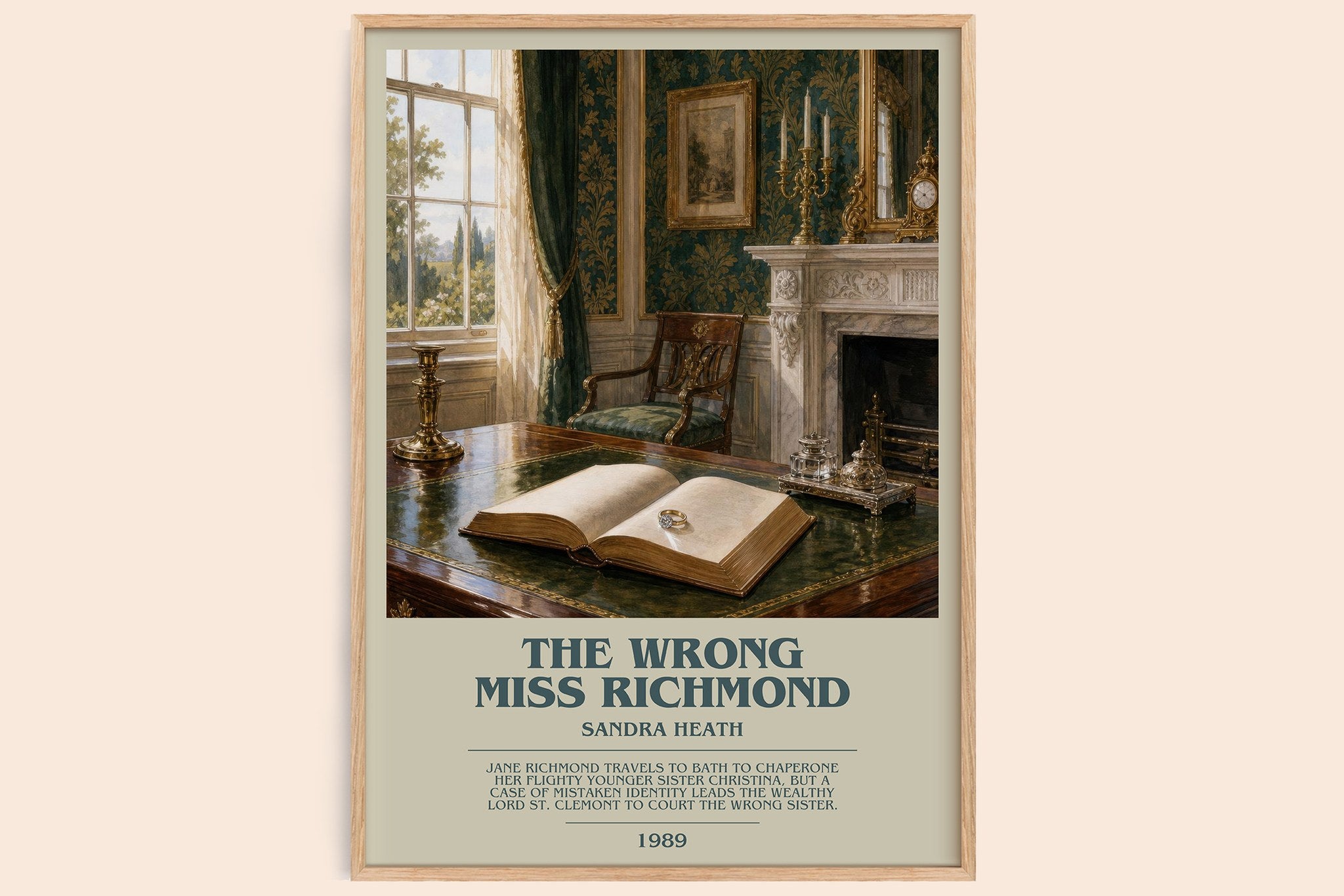 The Wrong Miss Richmond Bookish Wall Art by Sandra Heath