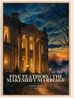 Fine Feathers / The Makeshift Marriage watercolour book poster by Sandra Heath – framed literary art print