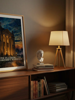 Fine Feathers / The Makeshift Marriage watercolour print on bookshelf – Sandra Heath fan gift