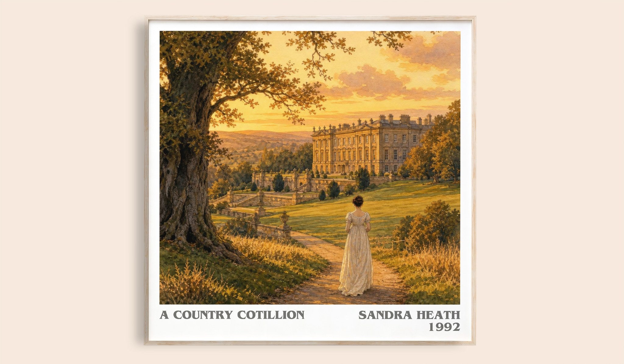 A Country Cotillion Literary Art Print by Sandra Heath