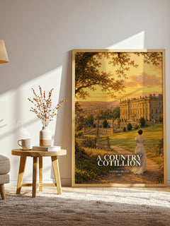 A Country Cotillion watercolour print in frame leaning in hallway – romance wall art