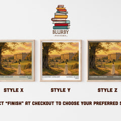 A Country Cotillion literary print in frame leaning in hallway – romance wall art