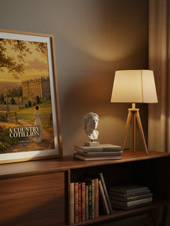 A Country Cotillion watercolour print on bookshelf – Sandra Heath fan gift