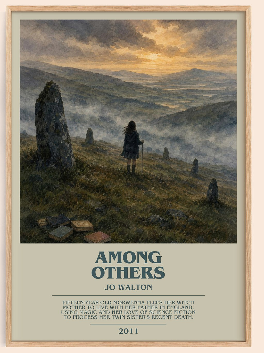 Among Others bookish book poster by Jo Walton – framed literary art print