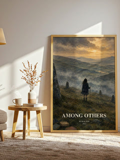 Among Others watercolour print in frame leaning in hallway – fantasy wall art