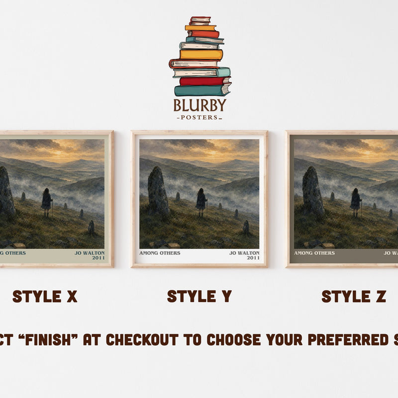 Among Others literary print in frame leaning in hallway – fantasy wall art