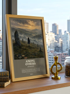 Among Others bookish print framed by window – literary home decor