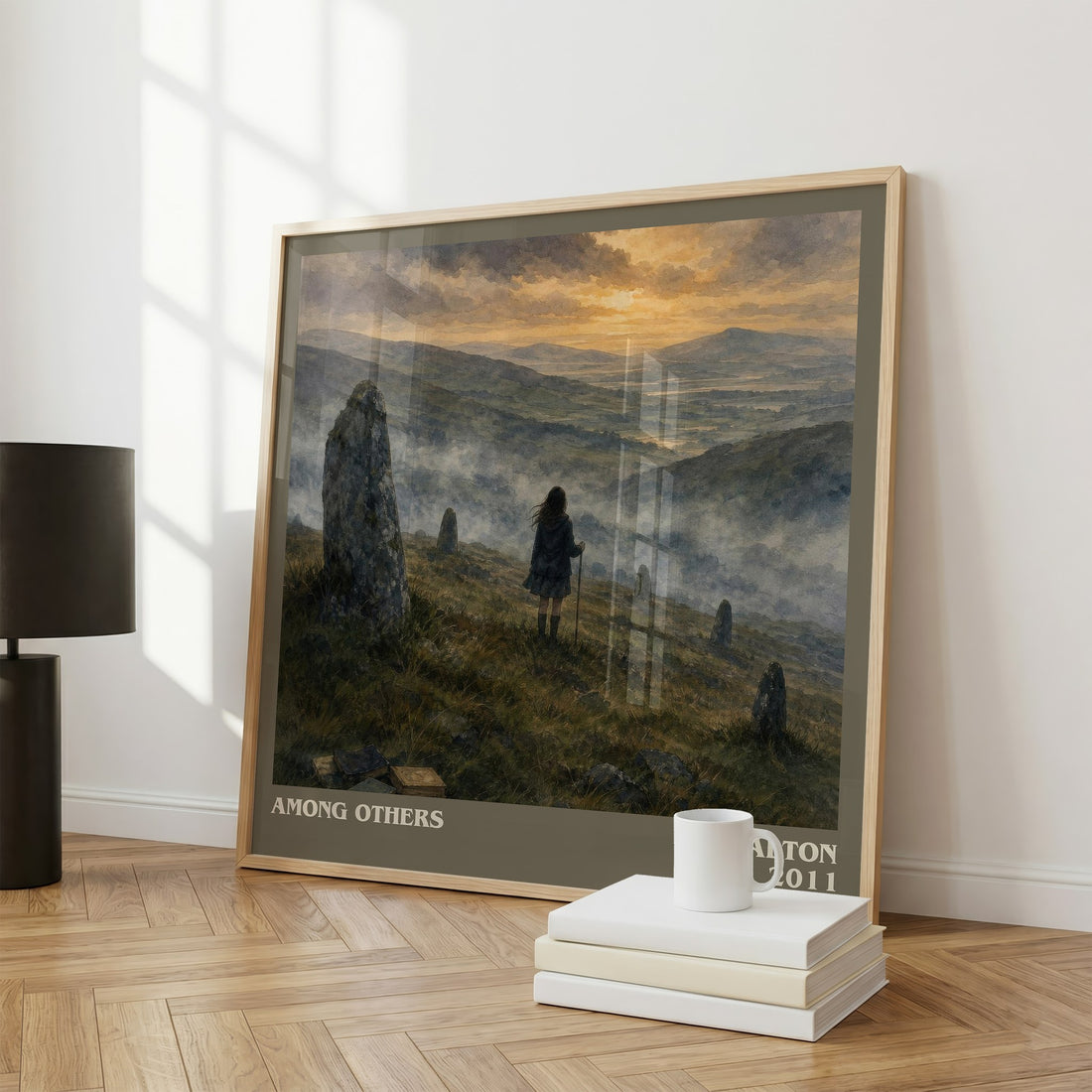 Among Others literary print framed by window – literary home decor