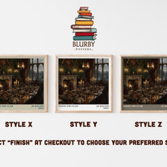 Tooth and Claw literary print in frame leaning in hallway – fantasy wall art